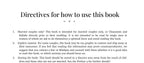 The author's directives: for married couples