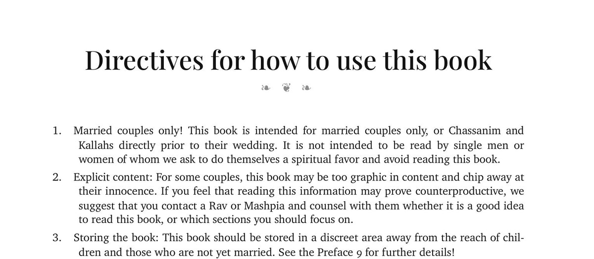 The author's directives: for married couples